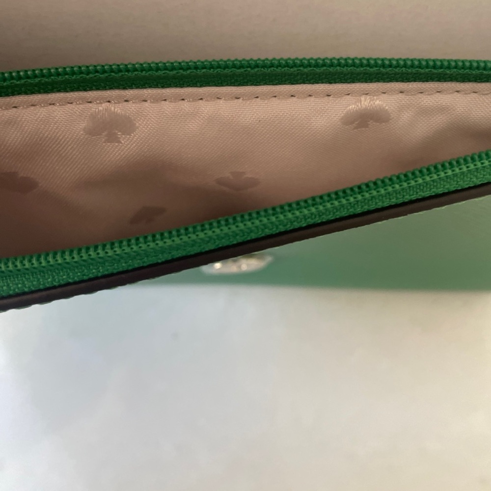 Kate Spade Perry Saffiano Leather Green Bean Crossbody Wallet Bag K8709 NWT $289 - Picture 6 of 8